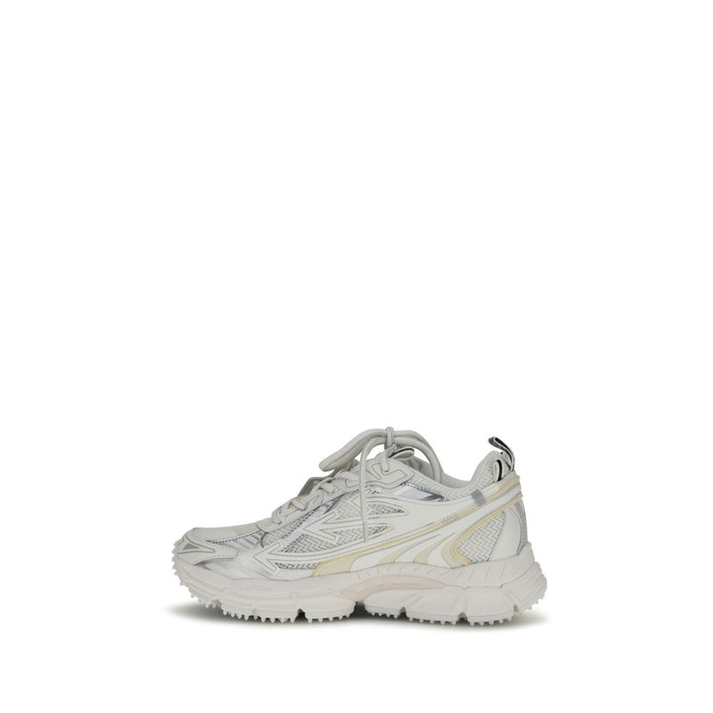 Off-white Polyurethane Athletic Sneakers Glam Steals