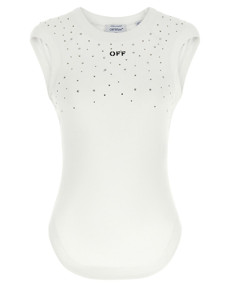 Off-white Top Swarowski Glam Steals