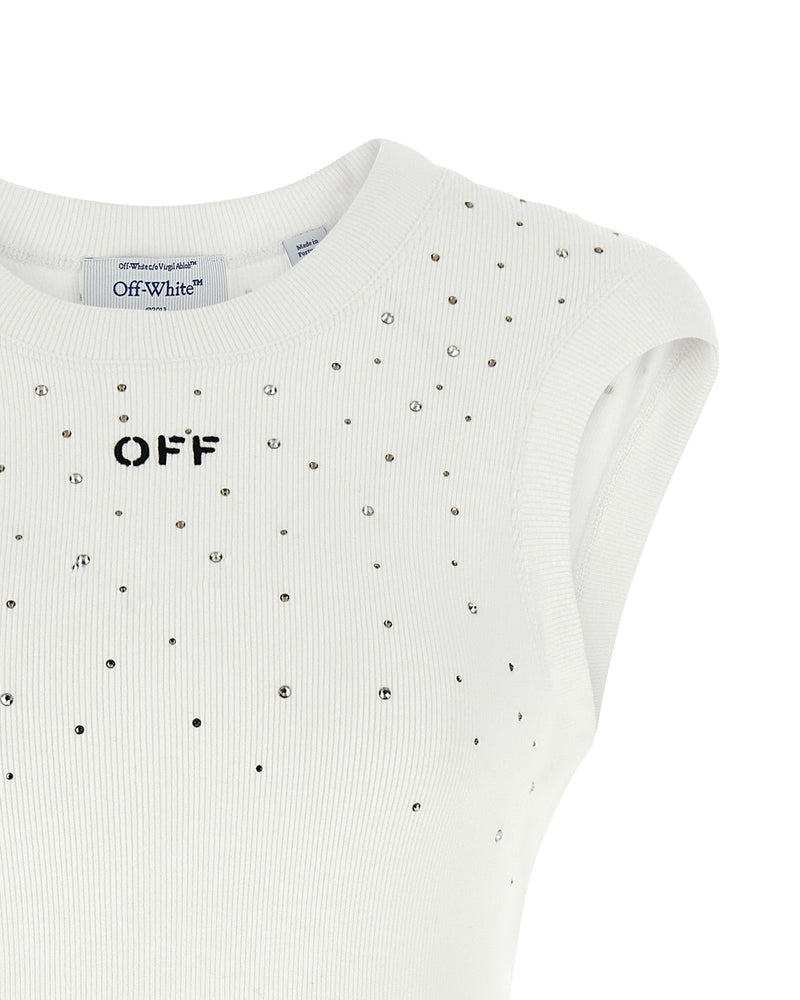 Off-white Top Swarowski Glam Steals
