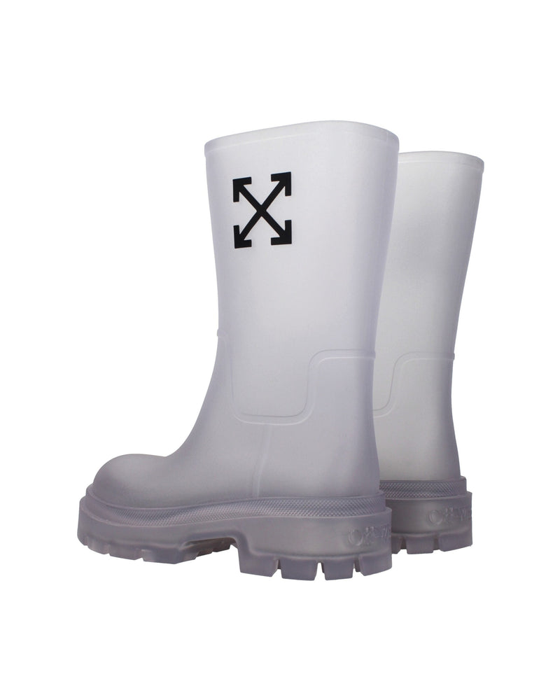 Off-white Transparent Pvc Ankle Boots Glam Steals
