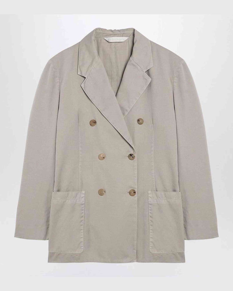 Palm Angels Beige Cotton Double Breasted Jacket Glam Steals