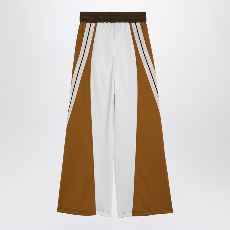 Palm Angels Brown/Ochre Colour Block Wide Trouser Glam Steals