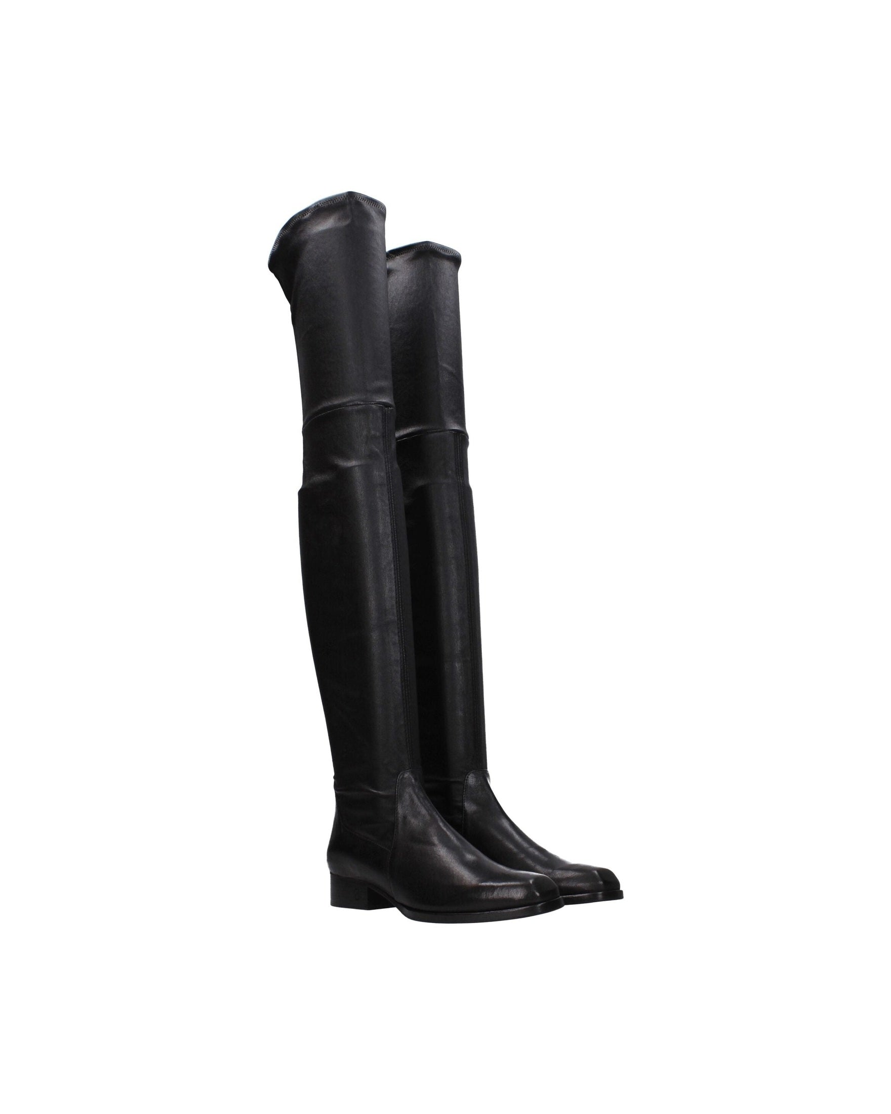 Parallèle Black Leather Over The Knee Glam Steals