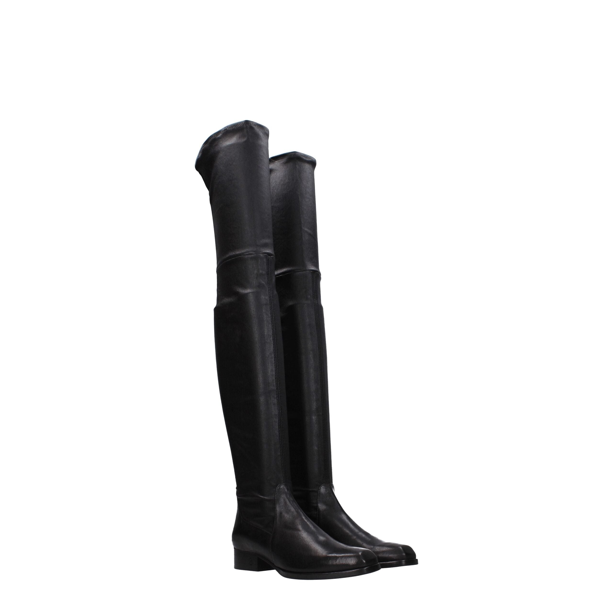 Parallèle Black Leather Over The Knee Glam Steals