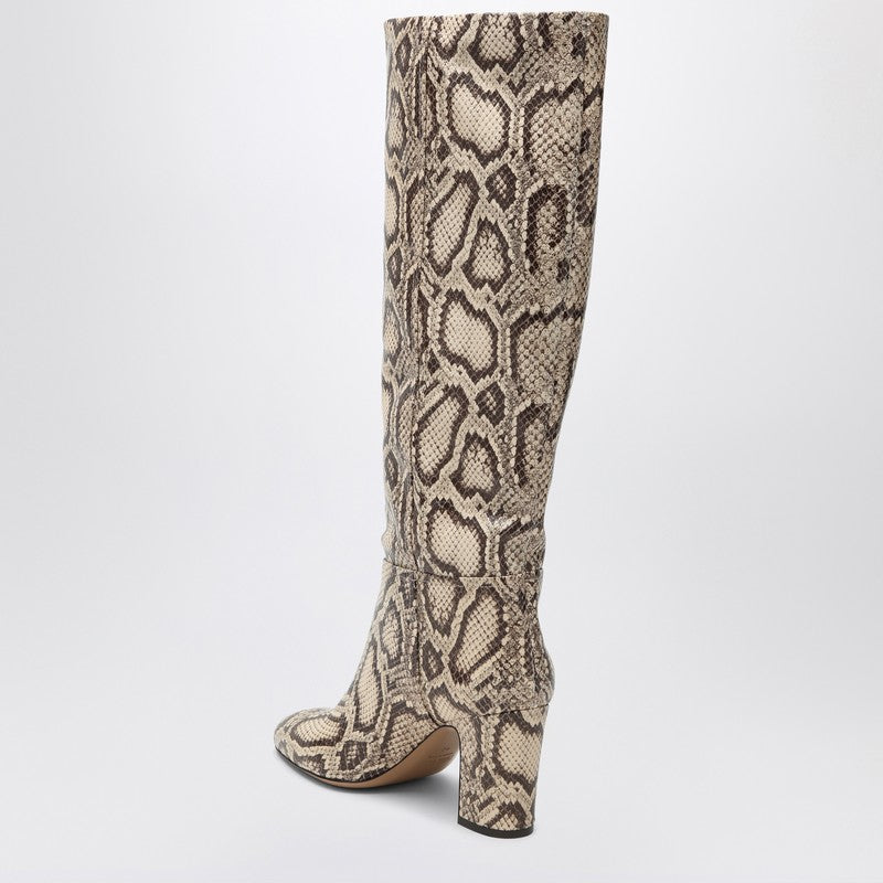 Paris Texas Leather Lavinia Boots In Python Printed Glam Steals