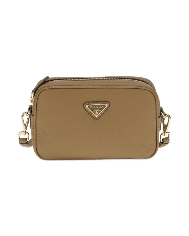 Prada Beige Calf Leather Bos Taurus Shoulder Bag