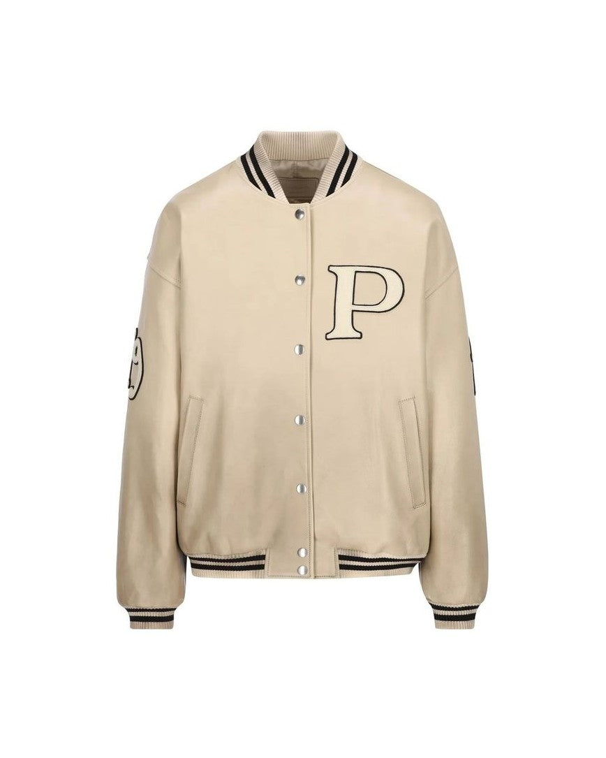 Prada Beige Calfskin Bomber Glam Steals