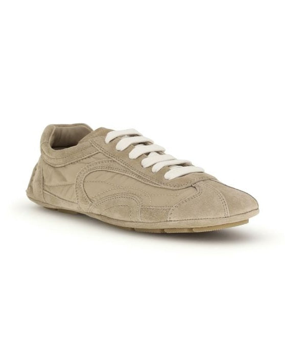 Prada Beige Lamb Ovis Aries Athletic Sneakers Glam Steals