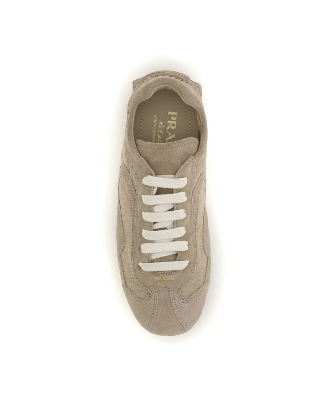 Prada Beige Lamb Ovis Aries Athletic Sneakers Glam Steals