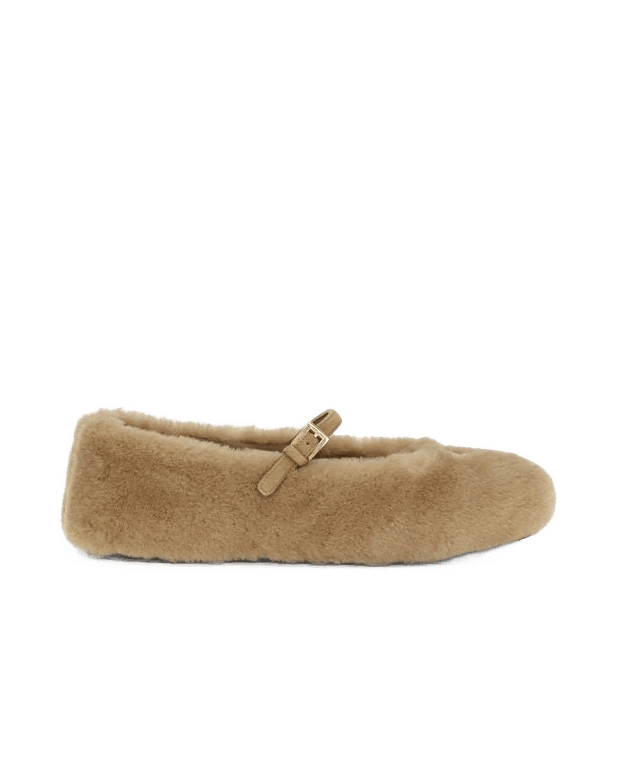 Prada Beige Lamb Ovis Aries Ballet Flats Glam Steals