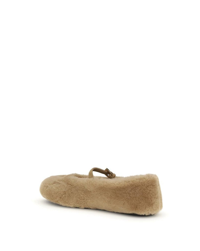 Prada Beige Lamb Ovis Aries Ballet Flats Glam Steals