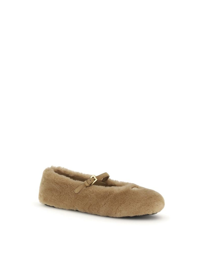 Prada Beige Lamb Ovis Aries Ballet Flats Glam Steals