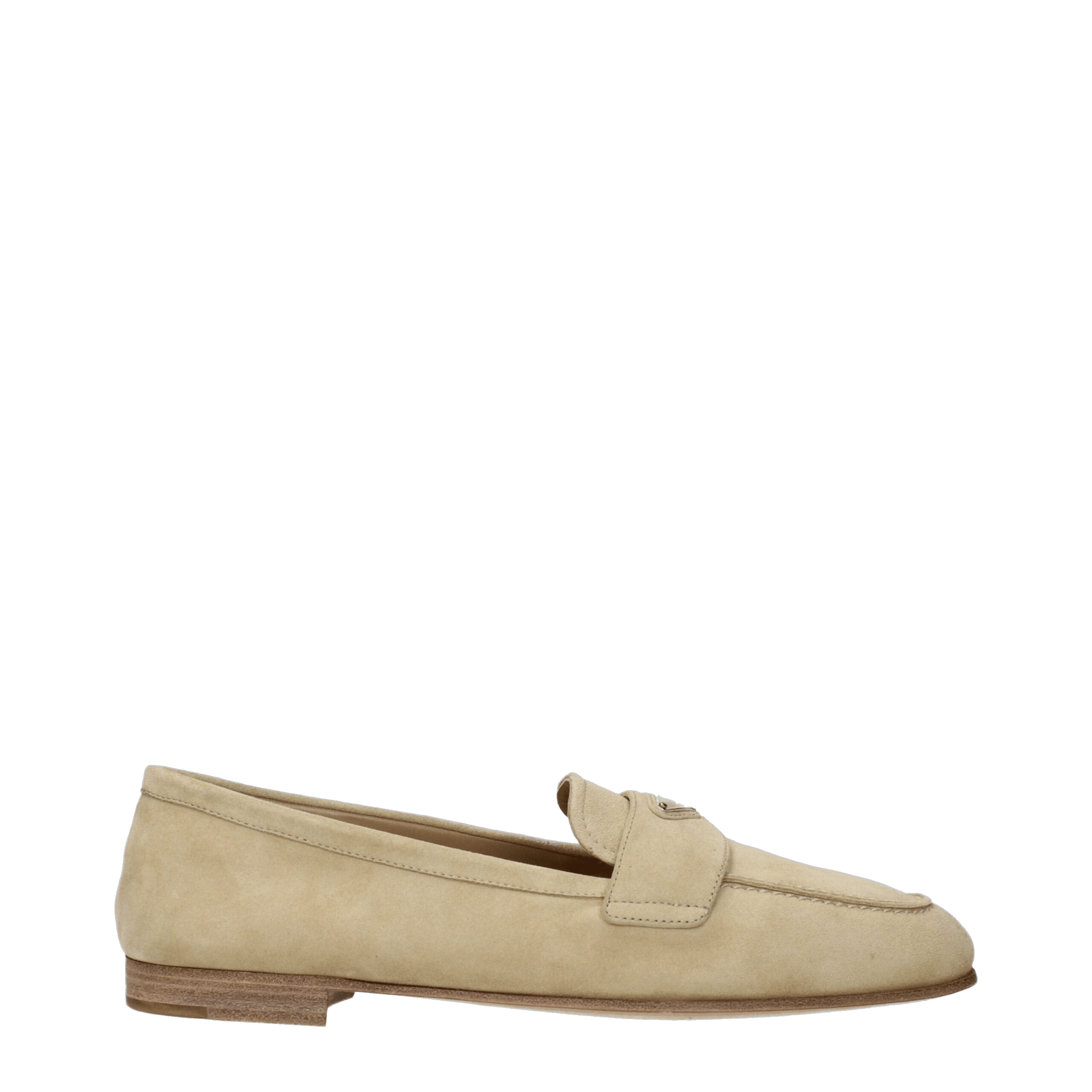 Prada Beige Leather Slip On Loafers Glam Steals