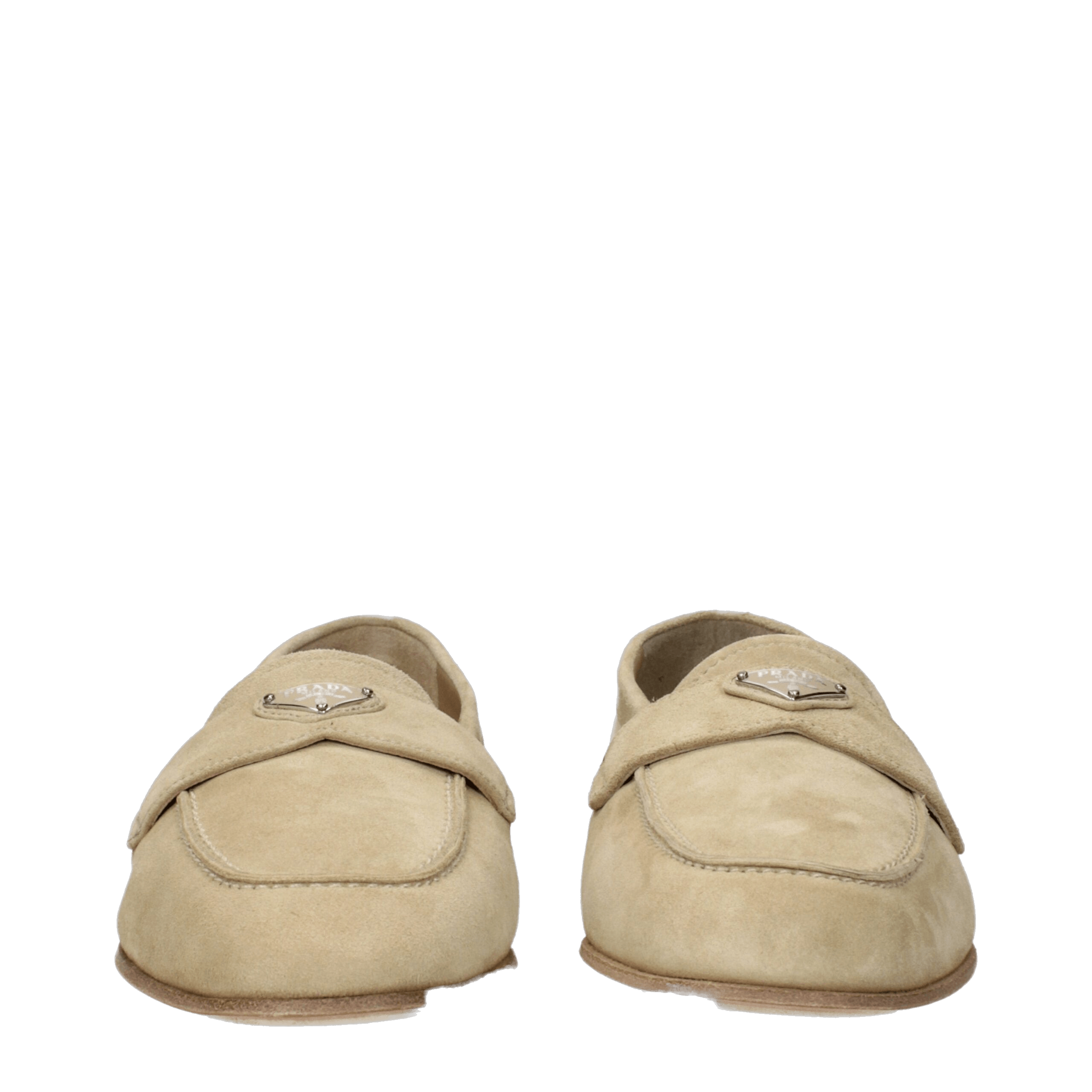 Prada Beige Leather Slip On Loafers Glam Steals