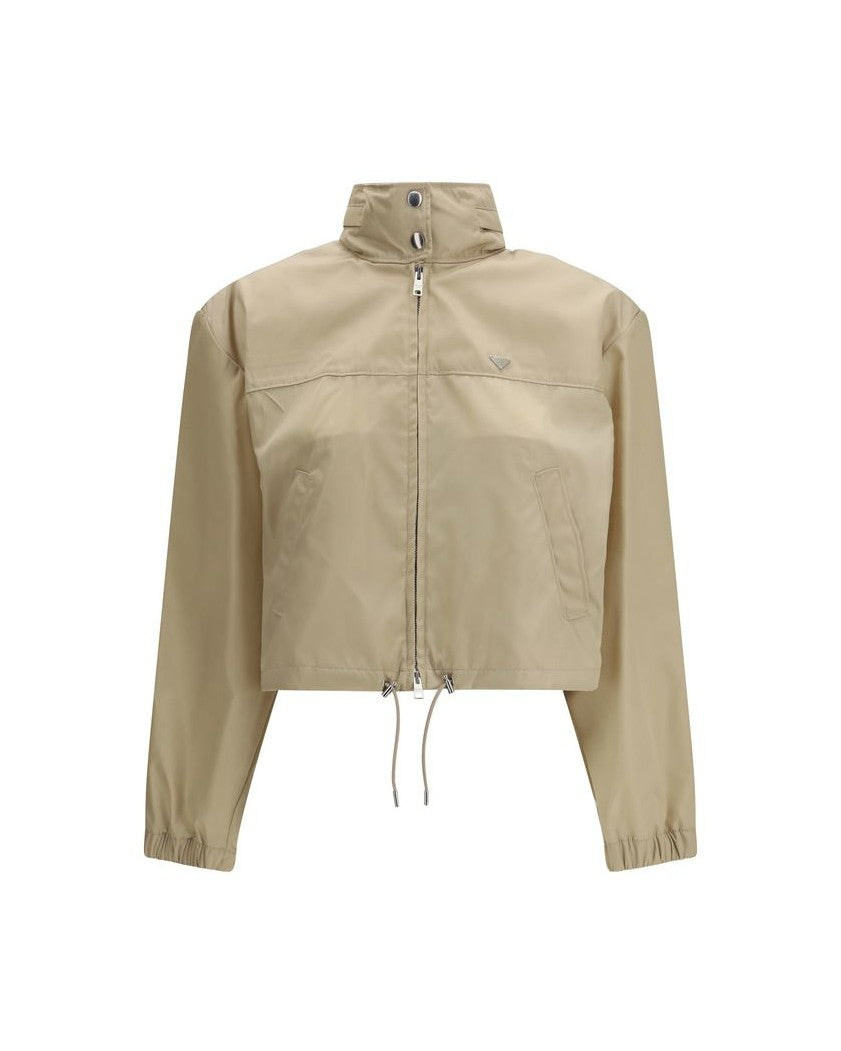 Prada Beige Recycled Polyamide Shell Jacket