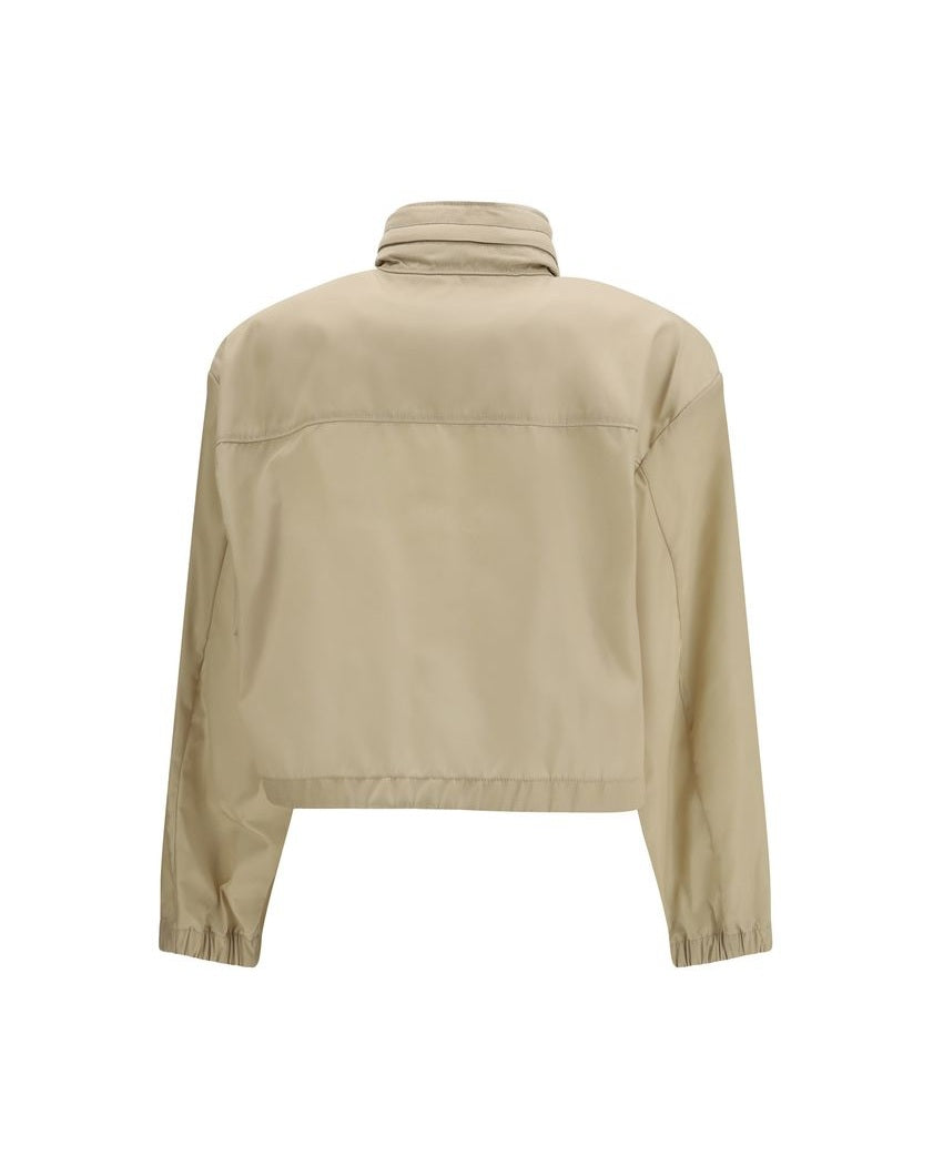 Prada Beige Recycled Polyamide Shell Jacket Glam Steals