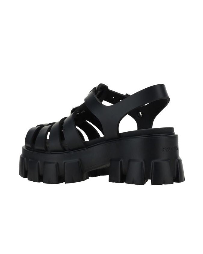 Prada Black Acetate Platform Sandals Glam Steals