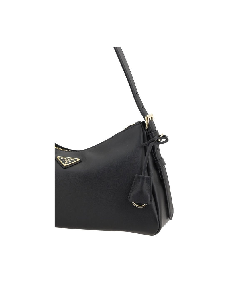 Prada Black Calf Leather Bos Taurus Shoulder Bag Glam Steals