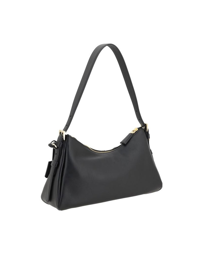 Prada Black Calf Leather Bos Taurus Shoulder Bag Glam Steals
