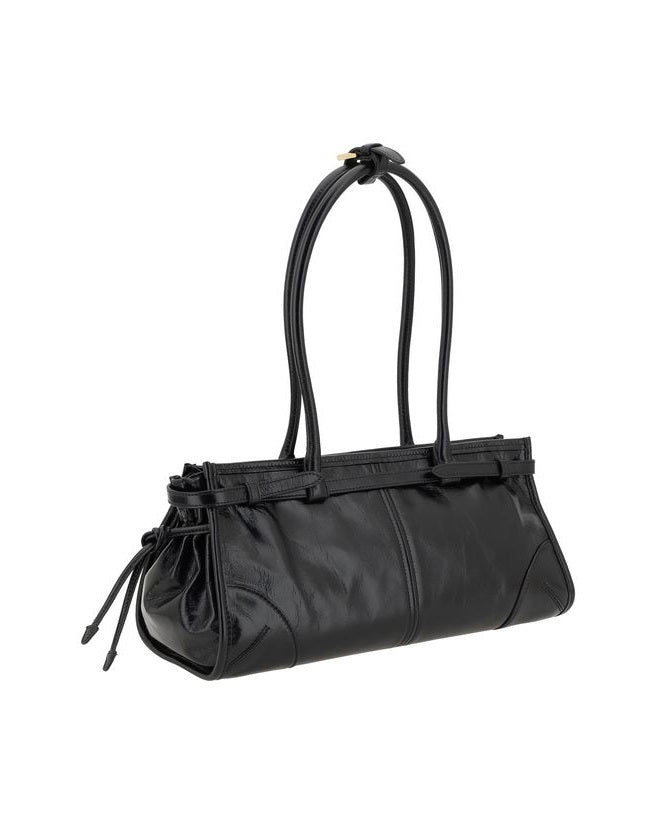 Prada Black Calf Leather Bos Taurus Shoulder Bag Glam Steals