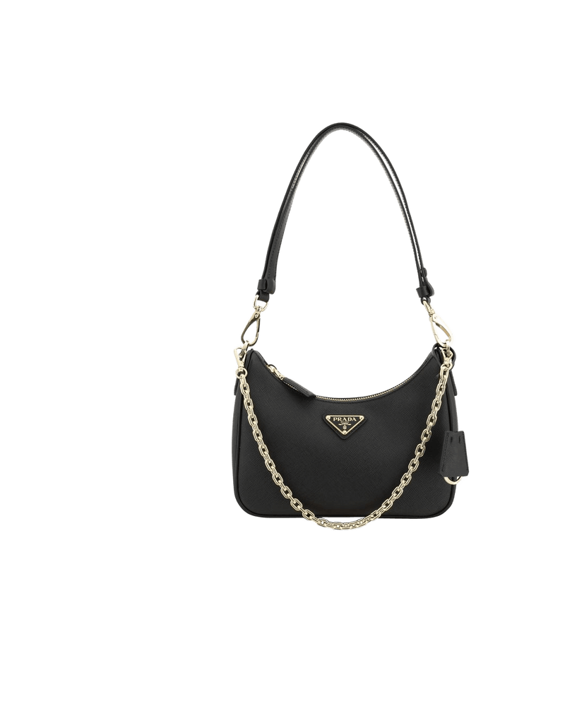 Prada Black Calf Leather Bos Taurus Shoulder Bag Glam Steals