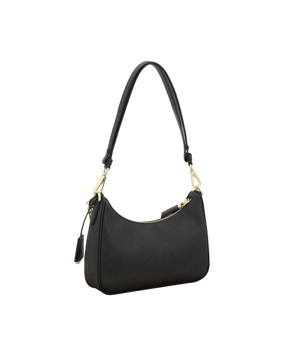 Prada Black Calf Leather Bos Taurus Shoulder Bag Glam Steals
