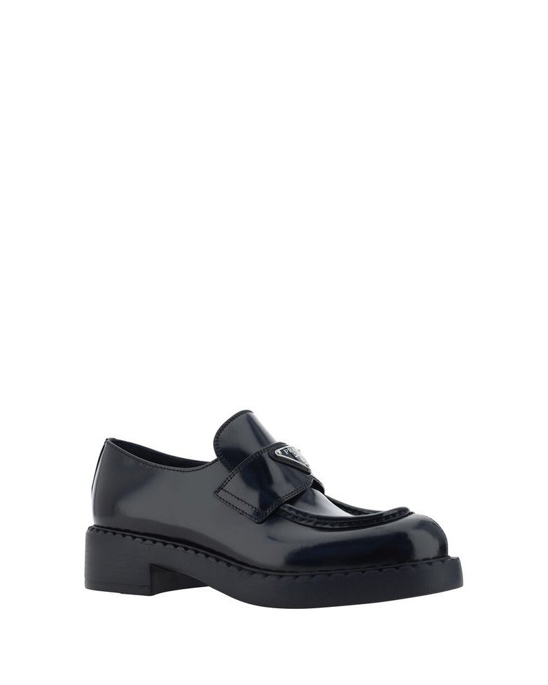 Prada Black Calf Leather Bos Taurus Slip On Loafers Glam Steals