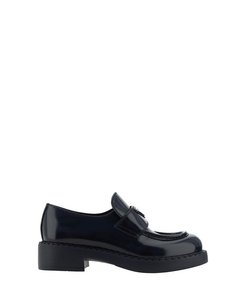 Prada Black Calf Leather Bos Taurus Slip On Loafers Glam Steals