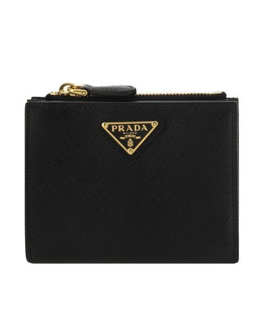 Prada Black Calf Leather Bos Taurus Wallet Glam Steals
