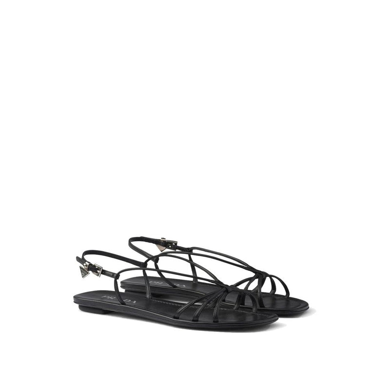 Prada Black Calfskin Strap Sandals Glam Steals