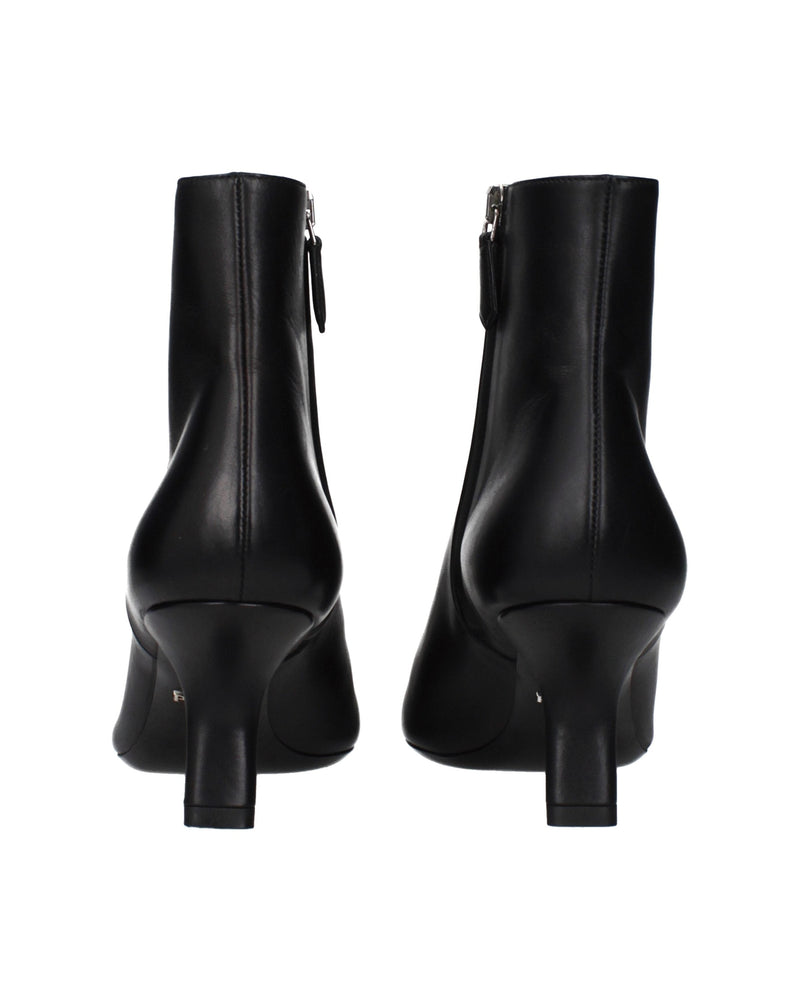Prada Black Leather Ankle Boots Glam Steals