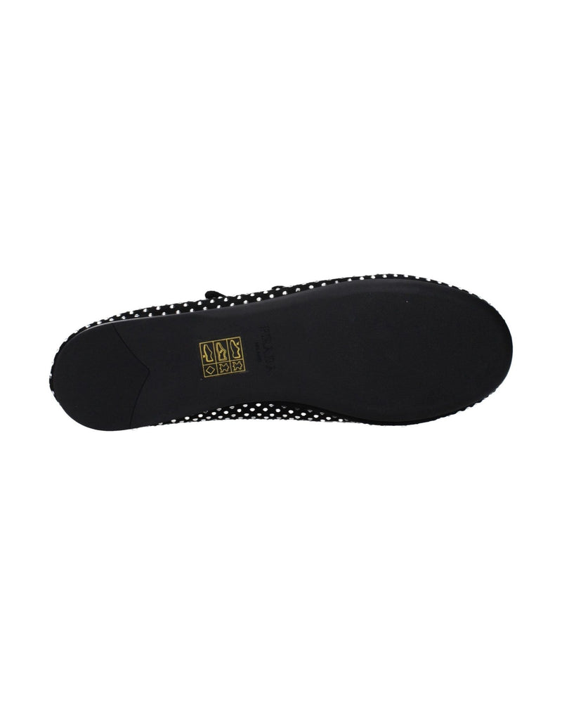Prada Black Leather Ballet Flats 