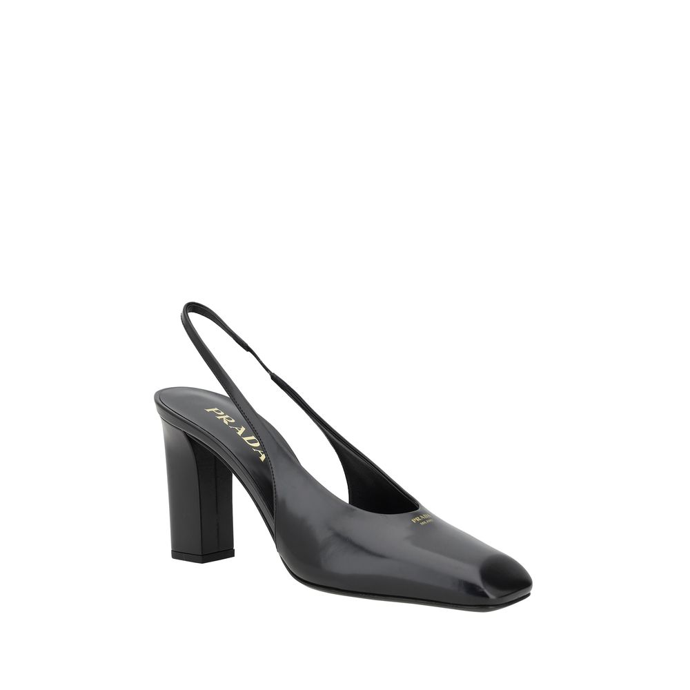 Prada Black Leather Calf Pumps Glam Steals