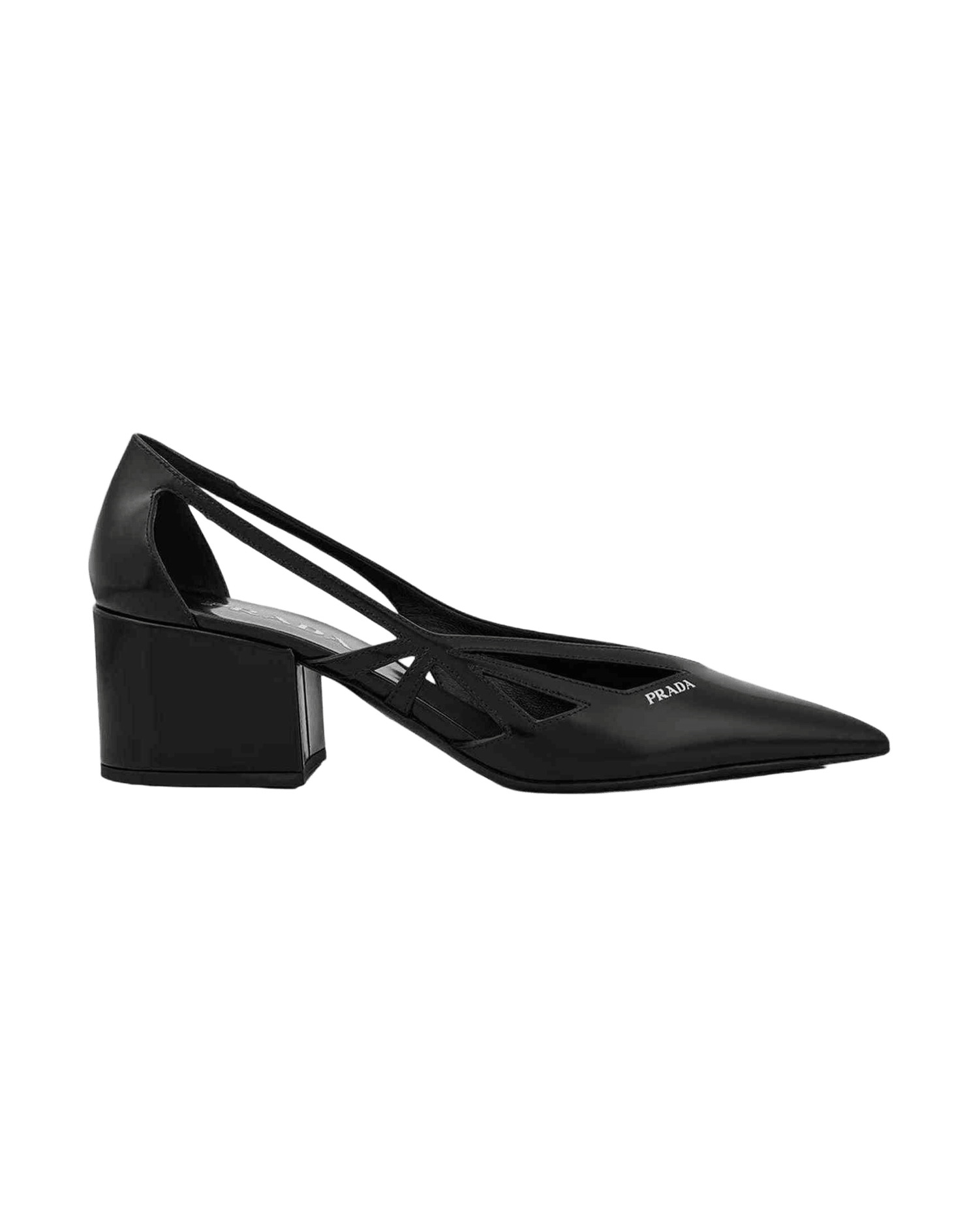 Prada Black Leather Cut Out Pumps 55 Glam Steals