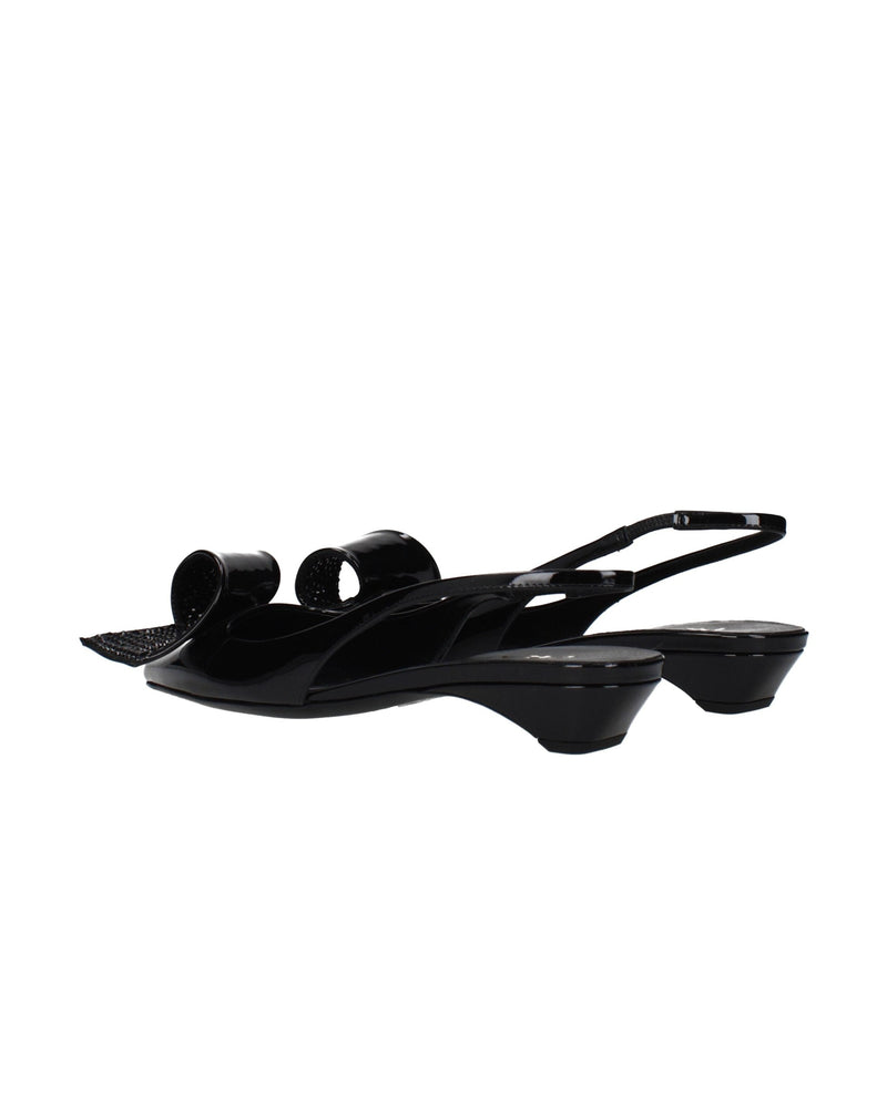 Prada Black Leather Flat Sandals Glam Steals