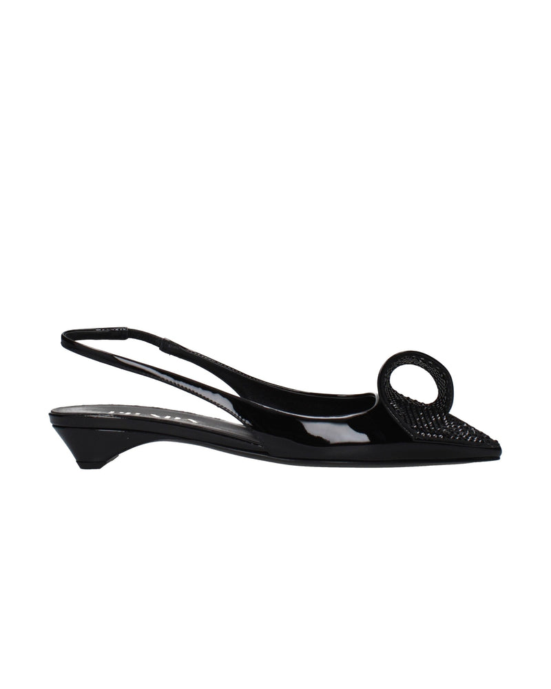 Prada Black Leather Flat Sandals Glam Steals