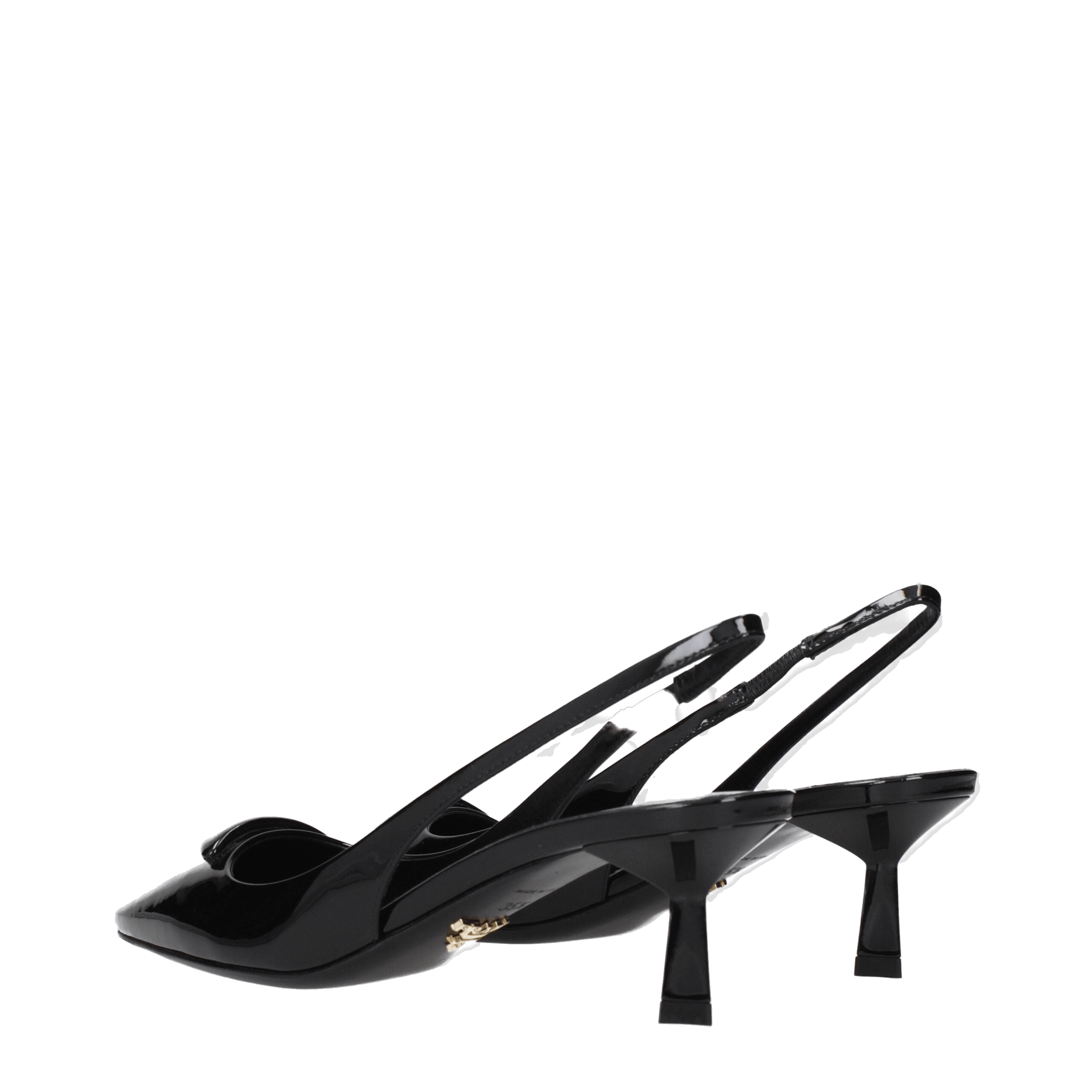 Prada Black Leather Mid Heel Pumps Glam Steals