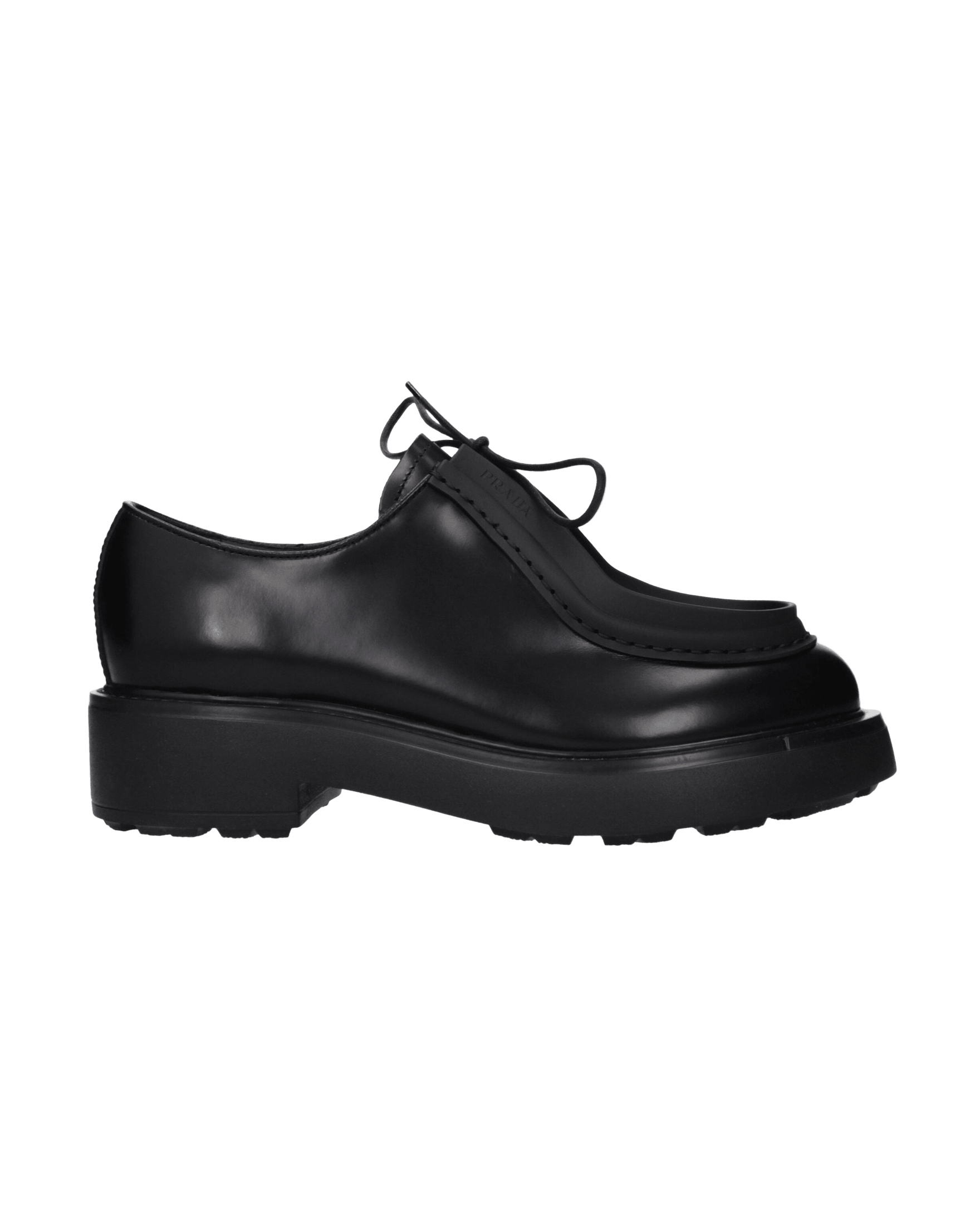 Prada Black Leather Oxfords and Derbies Glam Steals
