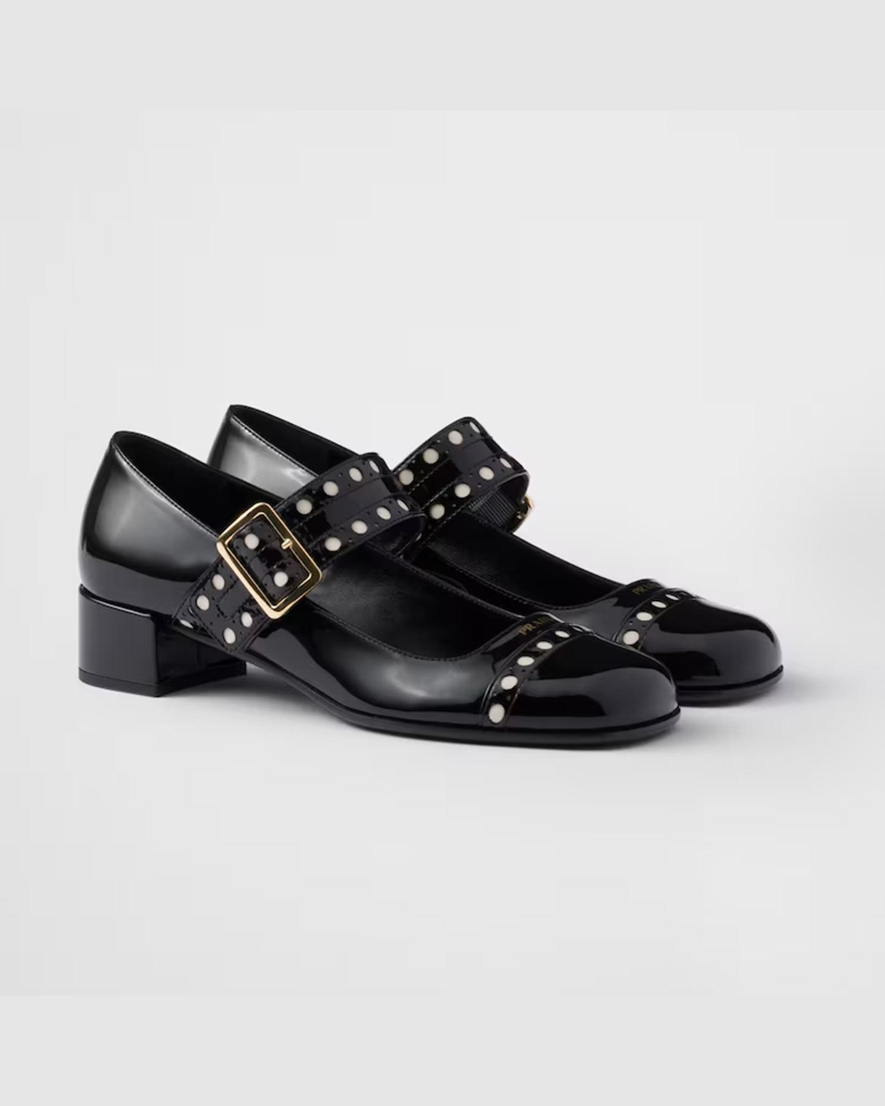 Prada Black Leather Patent Mary Jane Pumps Glam Steals