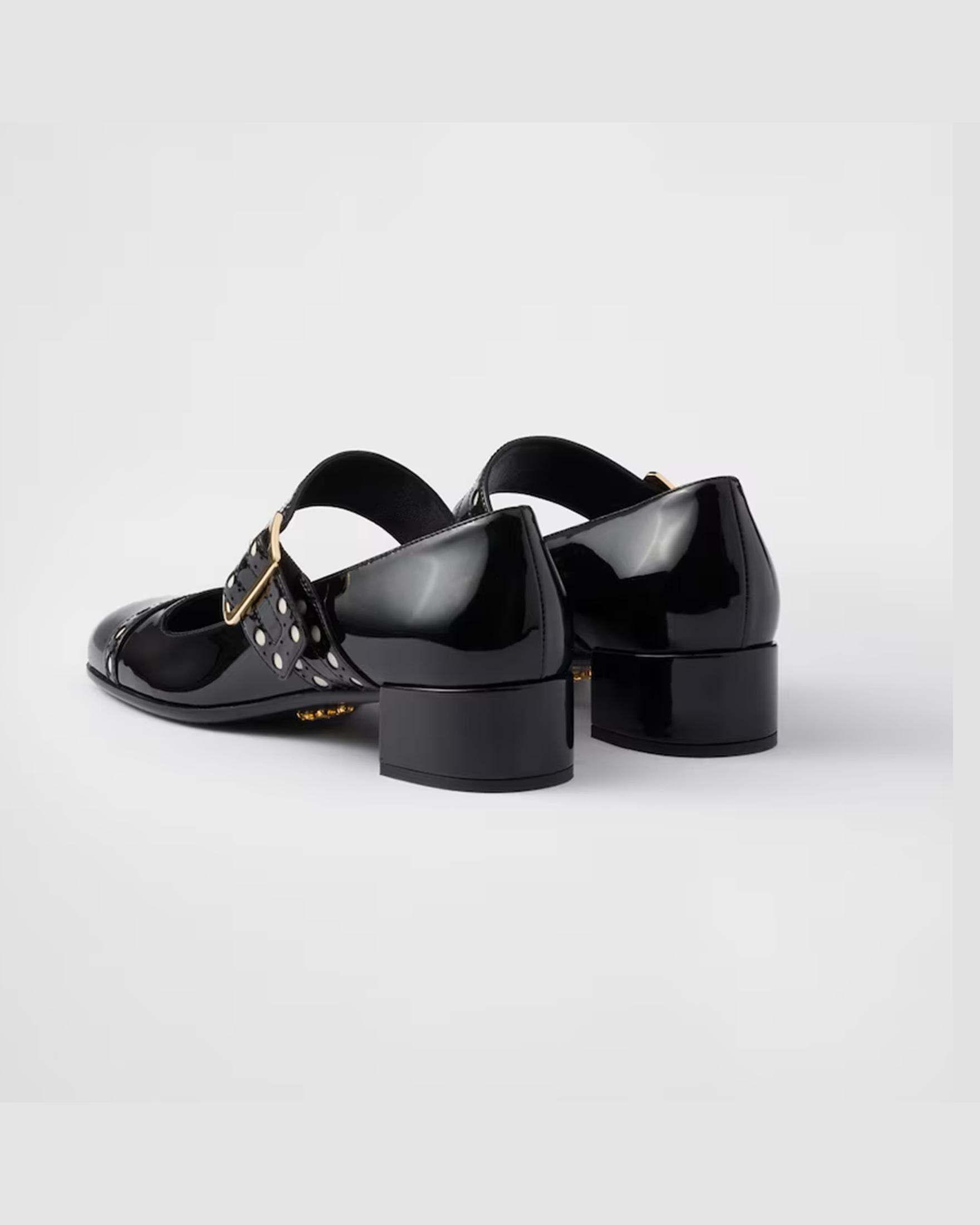 Prada Black Leather Patent Mary Jane Pumps Glam Steals