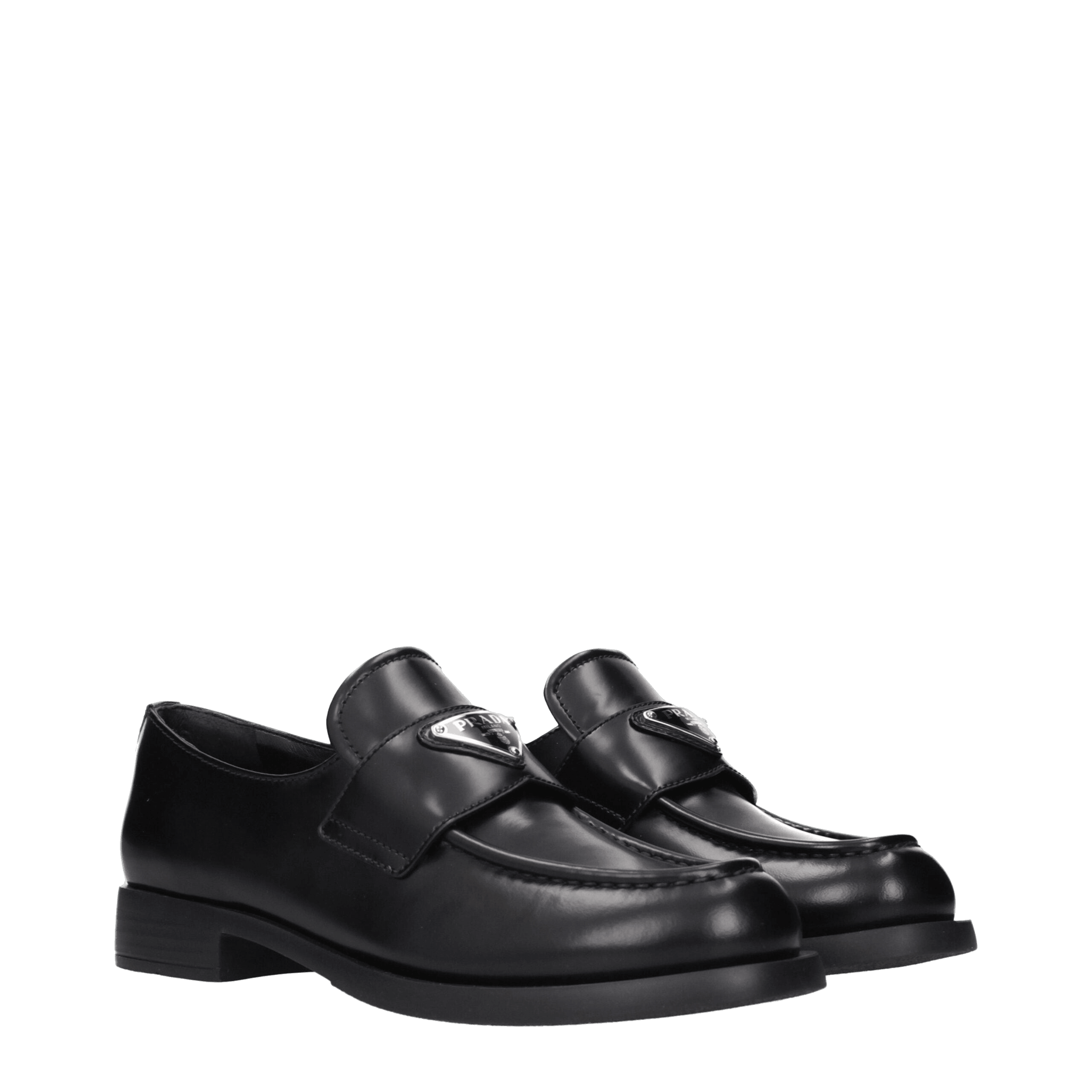 Prada Black Leather Slip On Loafers Glam Steals