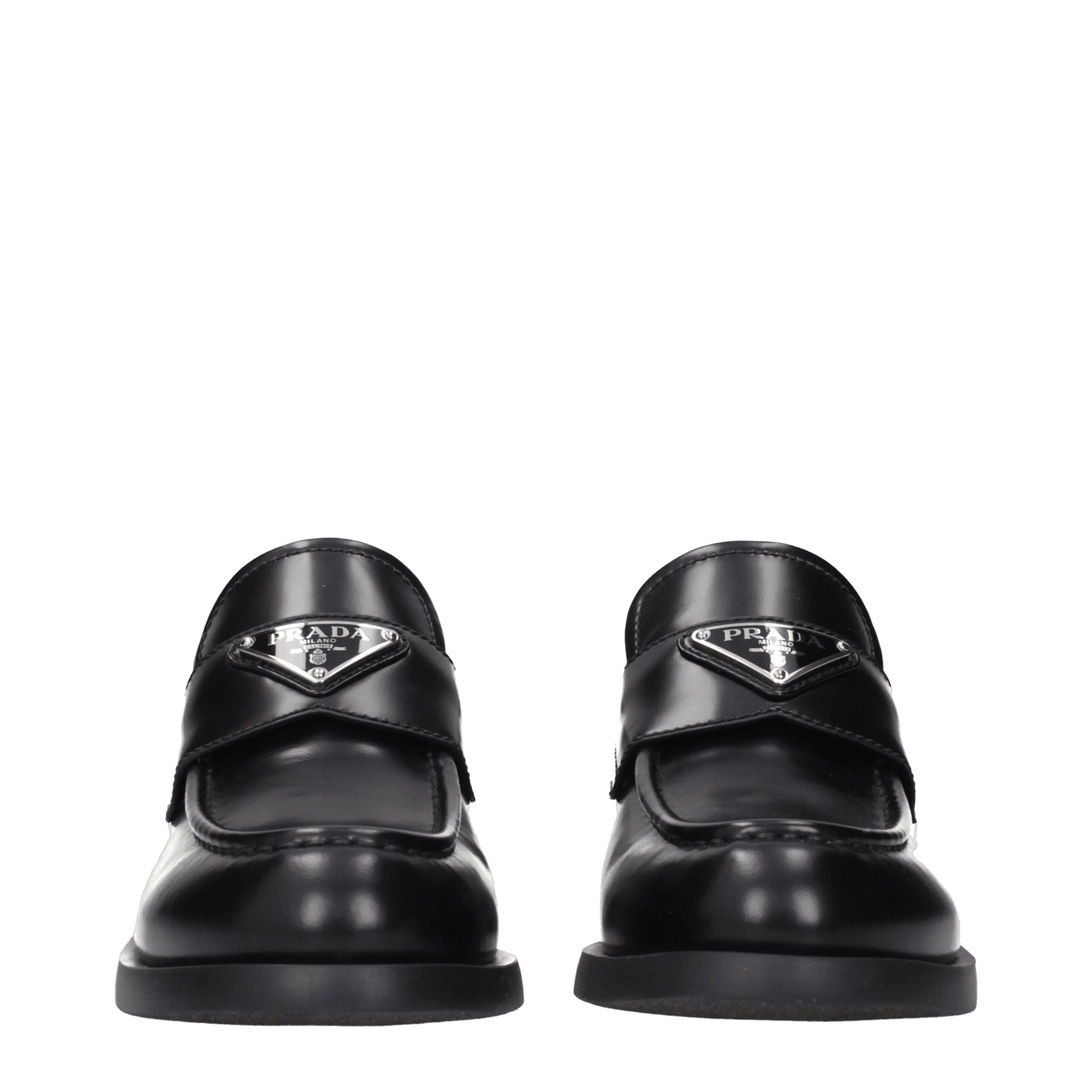 Prada Black Leather Slip On Loafers Glam Steals