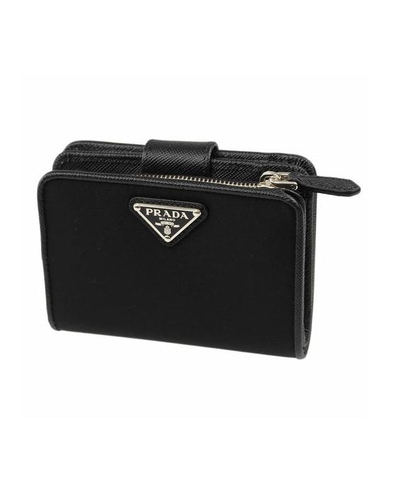 Prada Black Nylon Wallet Wallets