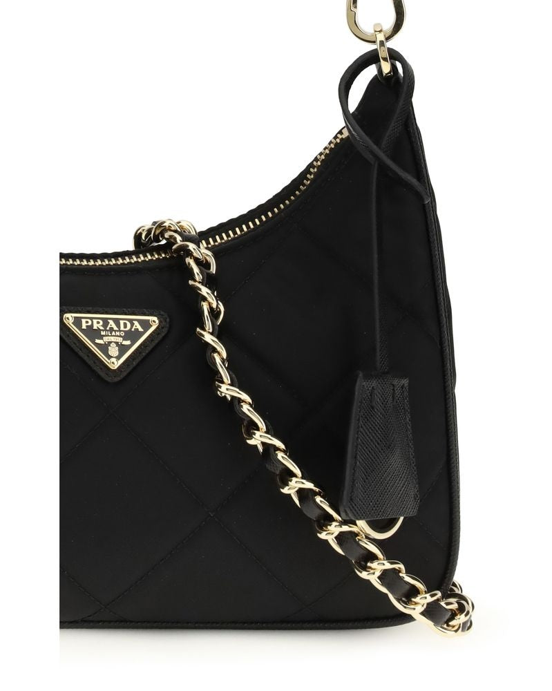 Prada Black Recycled Polyamide Shoulder Bag Glam Steals