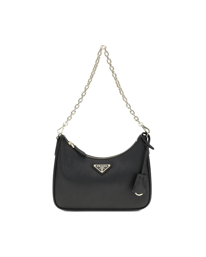 Prada Black Recycled Polyamide Shoulder Bag Glam Steals
