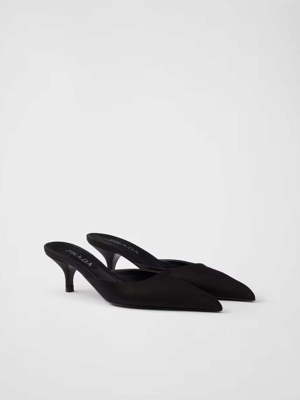 Prada Black Satin Sabot Glam Steals