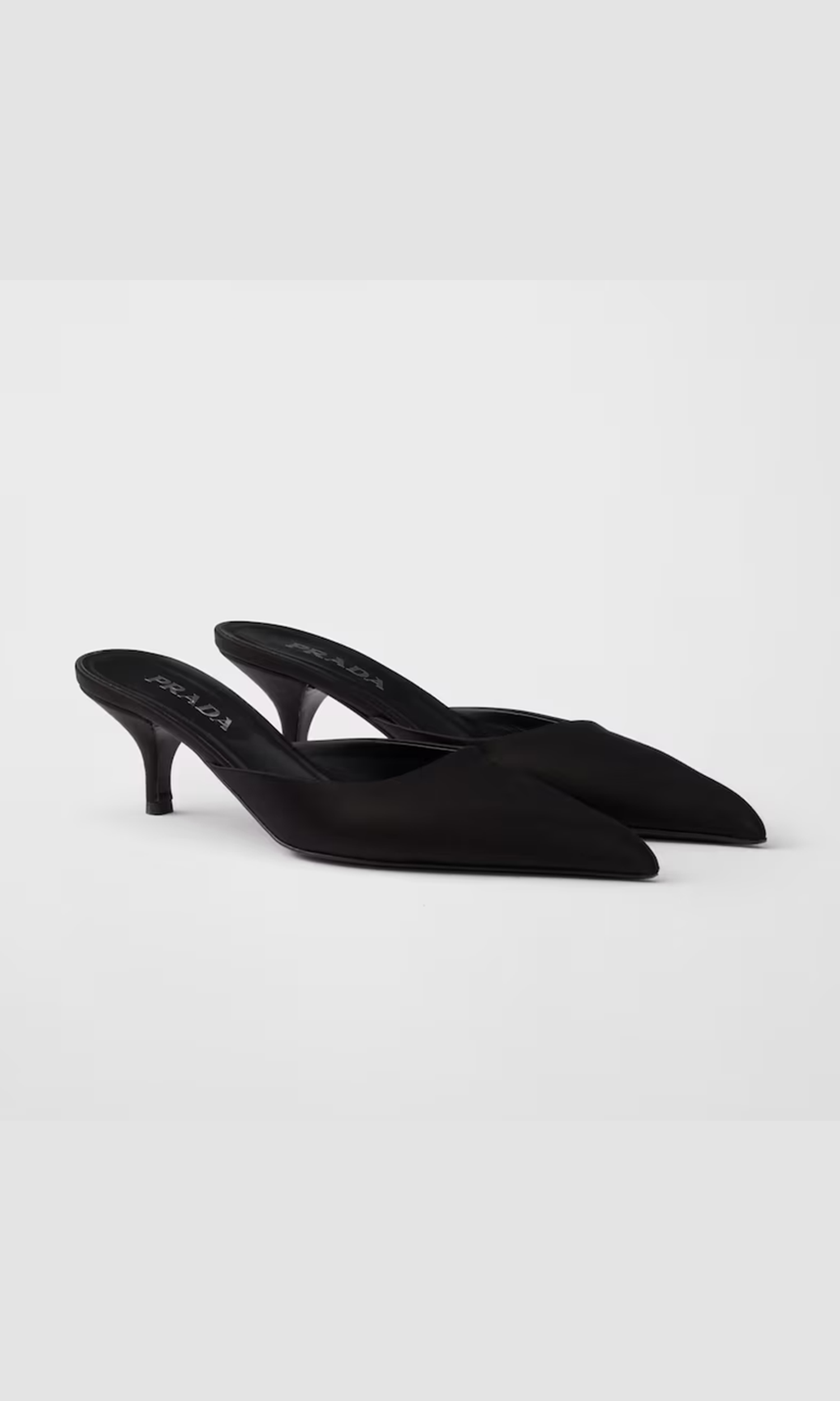 Prada Black Satin Sabot Glam Steals