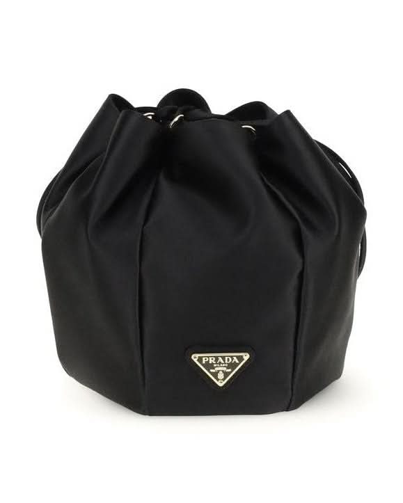 Prada Black Silk Backet Bag Glam Steals