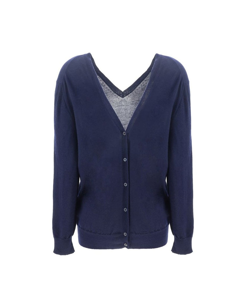 Prada Blue Cashmere Cardigan Glam Steals