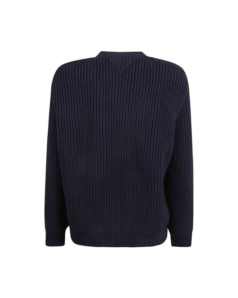 Prada Blue Cotton Cardigan 